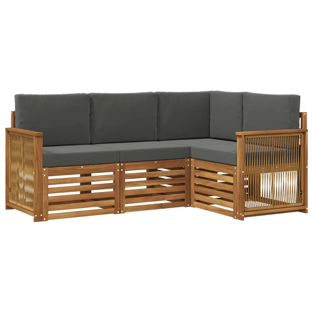 Set di divani da esterno 4 pz Poliestere 3384298