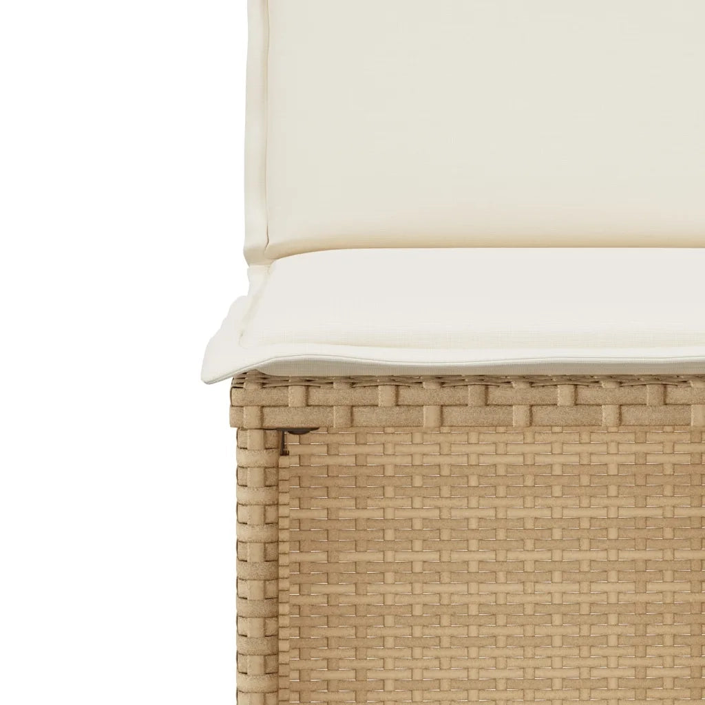 Set da BistrÃ² 3 pz con Cuscini Beige in Polyrattan