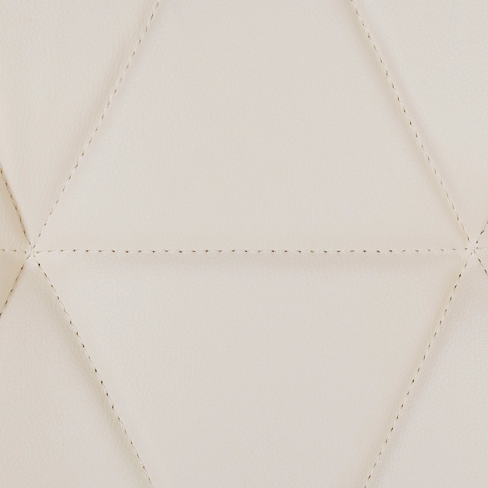 Sedia da scrivania per ufficio in ecopelle beige girevole e regolabile in altezza Moderna