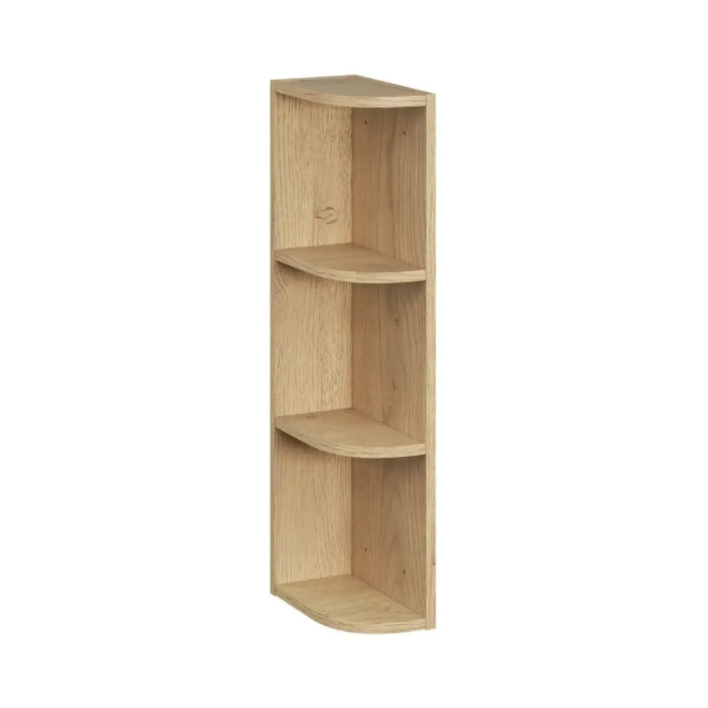 Mobili componibili OSTER 45cm – mobili sospesi bianchi 1 porta e 6 nicchie arrotondate in rovere chiaro
