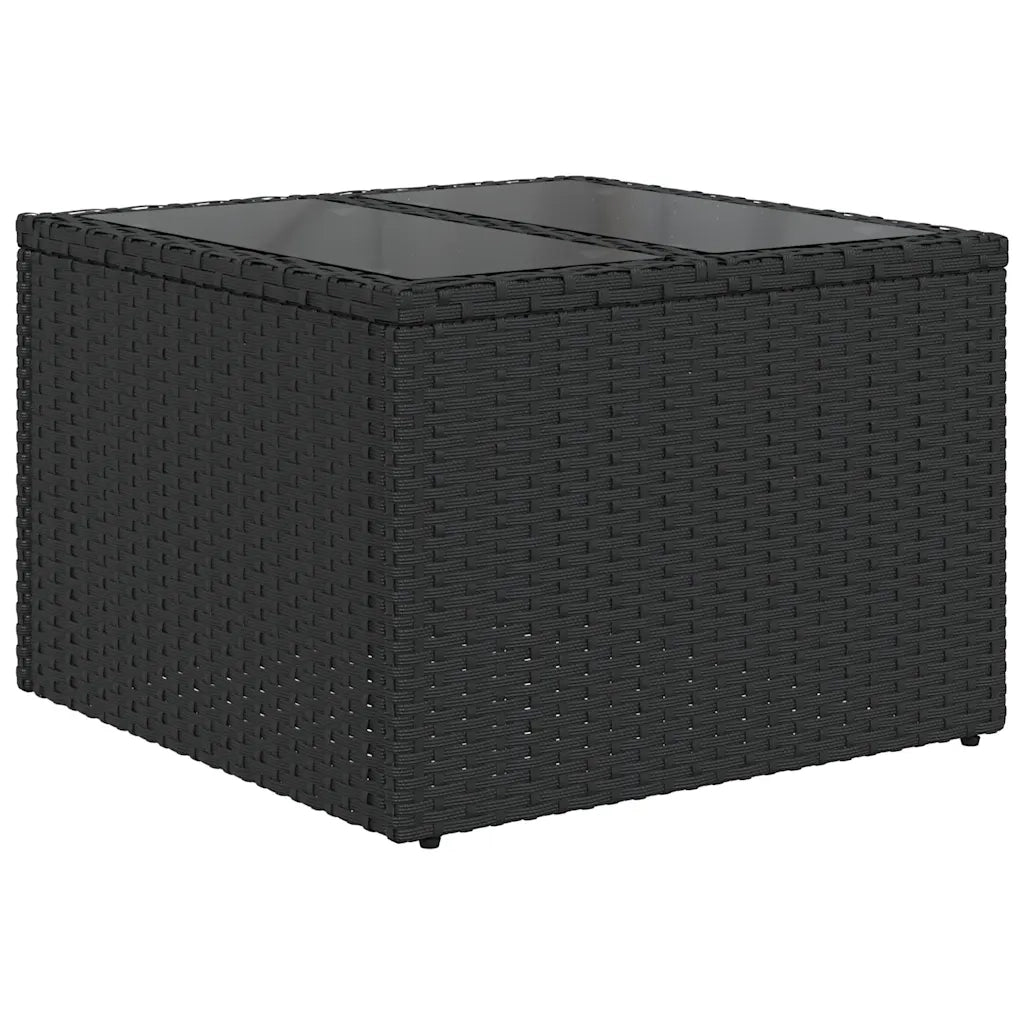 Set Divani da Giardino 11 pz con Cuscini Nero in Polyrattan 3217867
