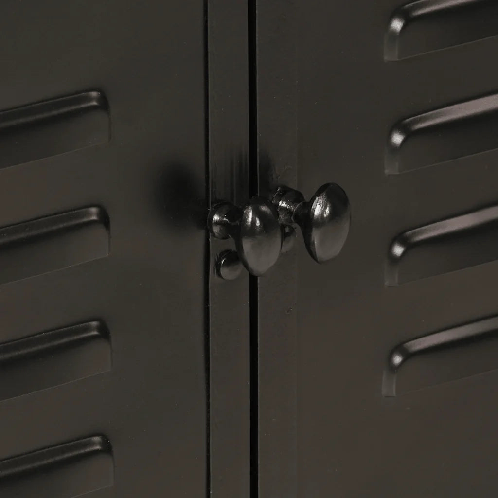 Set Mobili da Bagno | Armadio da bagno 2 pz in Ferro e Legno Massello di Mango