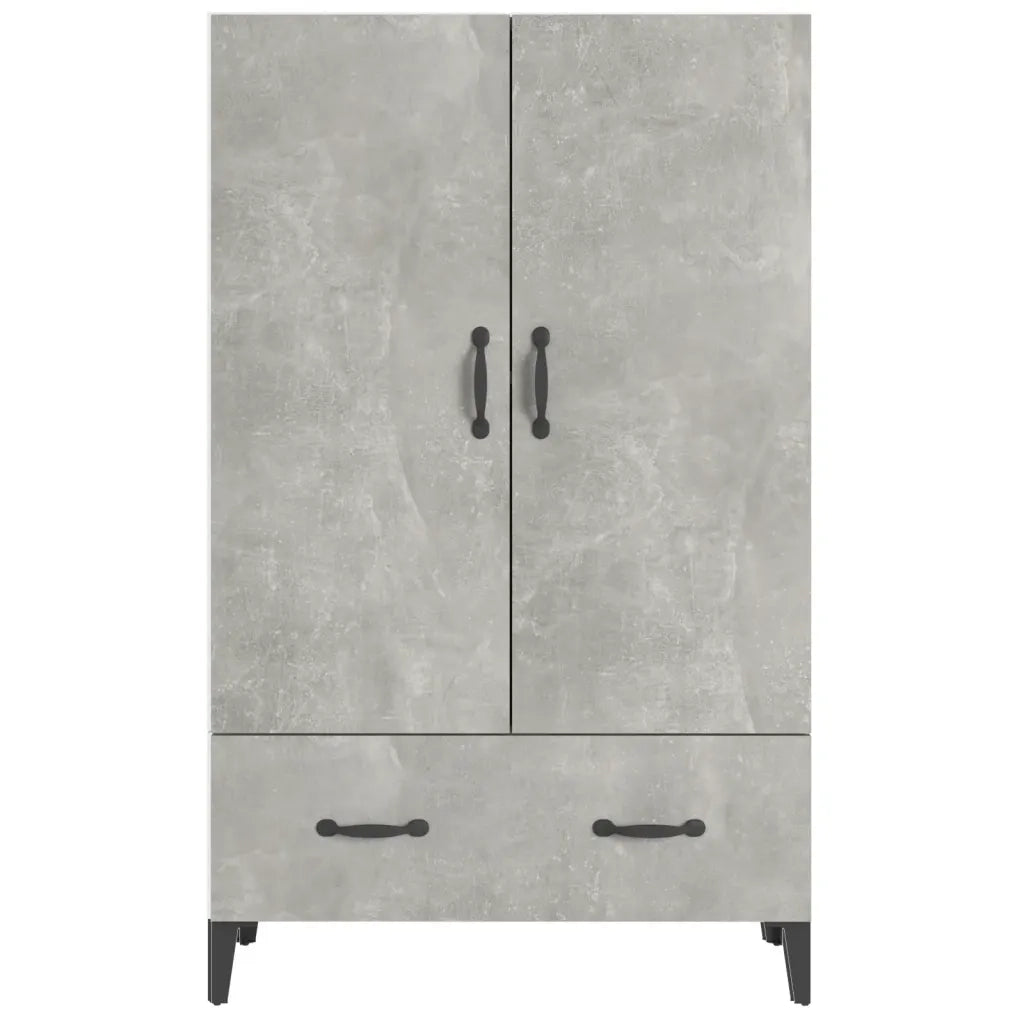 Credenza Grigio Cemento 70x31x115 cm in Legno Multistrato 812541