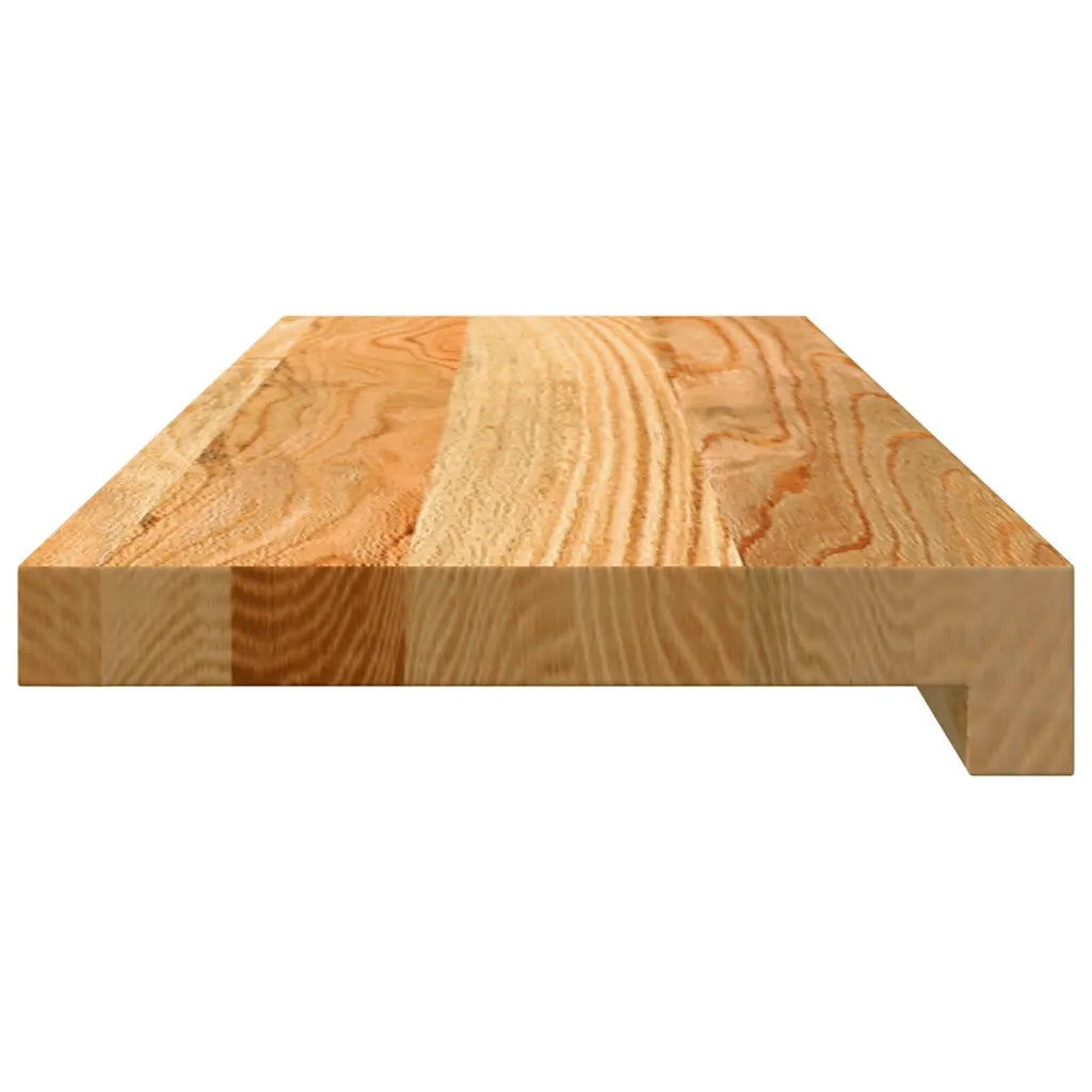 Davanzali 2 pz Marrone Chiaro 70x20x2 cm Legno Massello Rovere 4009133