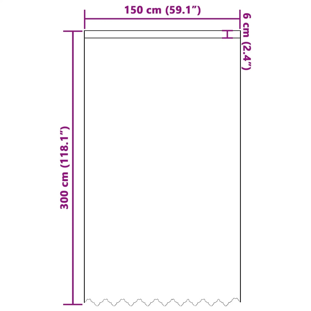 Tenda in Pizzo con tende Bianco 300 x 150 cm Poliestere 4107760