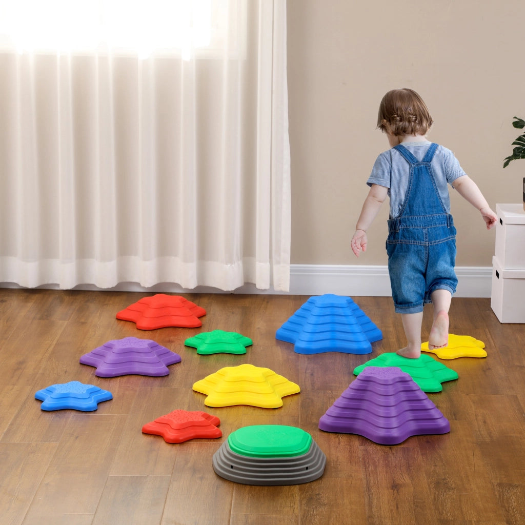 Set di pietre per giardino bambini ¨C zephmum ¨C design stella marina, 11 pezzi, 80 kg