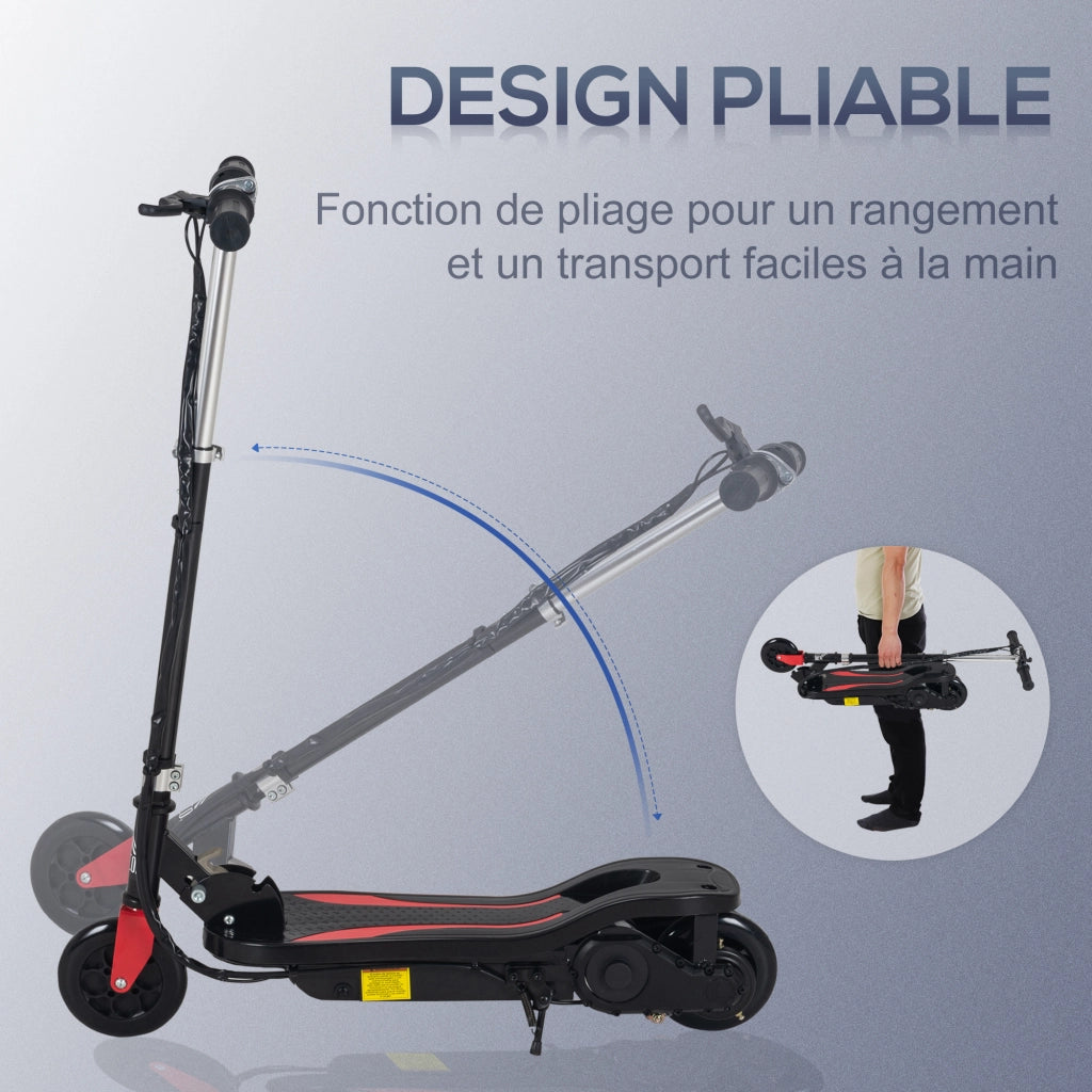 Monopattino Elettrico Pieghevole per Bambini ¨C Xylo ¨C 120W 12km/h 7+ Anni Nero