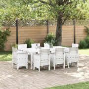 Set da Pranzo per Giardino 9 pcs Bianco Polipropilene 3378586