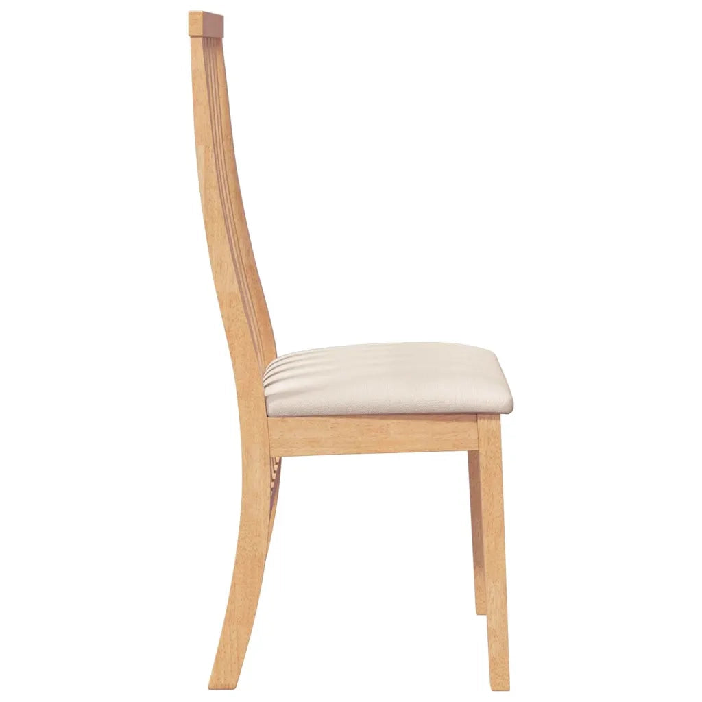 Sedie da Pranzo con Cuscini 2 pz in Legno Massello di Hevea 4102455