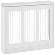 Copritermosifone a Doghe Moderno con Antiribaltamento ¨C zephmum ¨C MDF Acciaio 90x18x84cm Bianco
