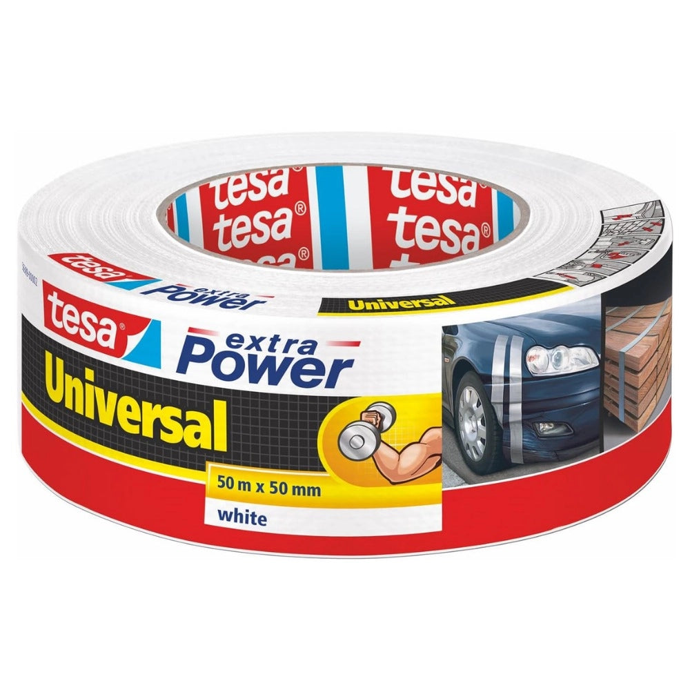 Tesa extra power universal nastro adesivo bianco a tenuta extraforte 50 m x 50 mm