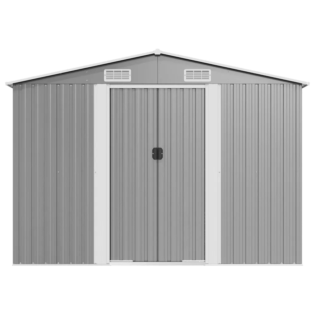 Capanno da Giardino Grigio 257x779x181 cm in Acciaio Zincato 47033