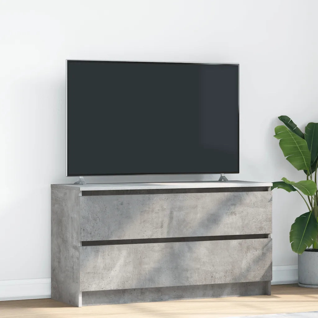 Mobile Porta TV Grigio Cemento 100x35x54 cm Legno Multistrato 861808