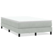 Letto matrimoniale | Letto per adulti | Giroletto Molle senza Materasso Grigio Chiaro 120x210cm Velluto
