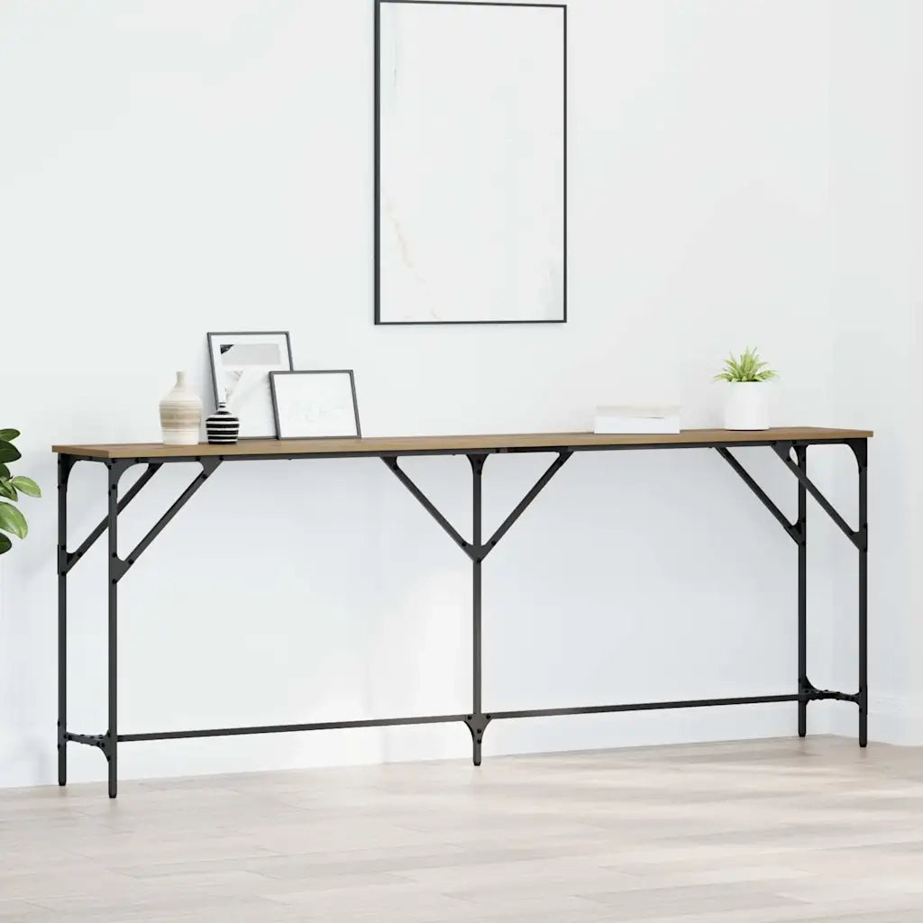Tavolo consolle rovere artigianale 200 x 29 x 75 cm 871341