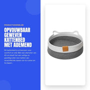 Letto per gatti pieghevole - zona di riposo respirocitante - resistente alle unghie - design universale - diametro 40 cm - area di riposo confortevole - lettino per animali domestici