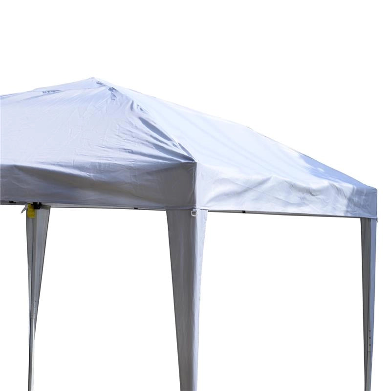 GAZEBO STRUTTURA IN ACCIAIO PIEGHEVOLE RIVESTIMENTO TESSUTO OXFORD BIANCO 3X3M