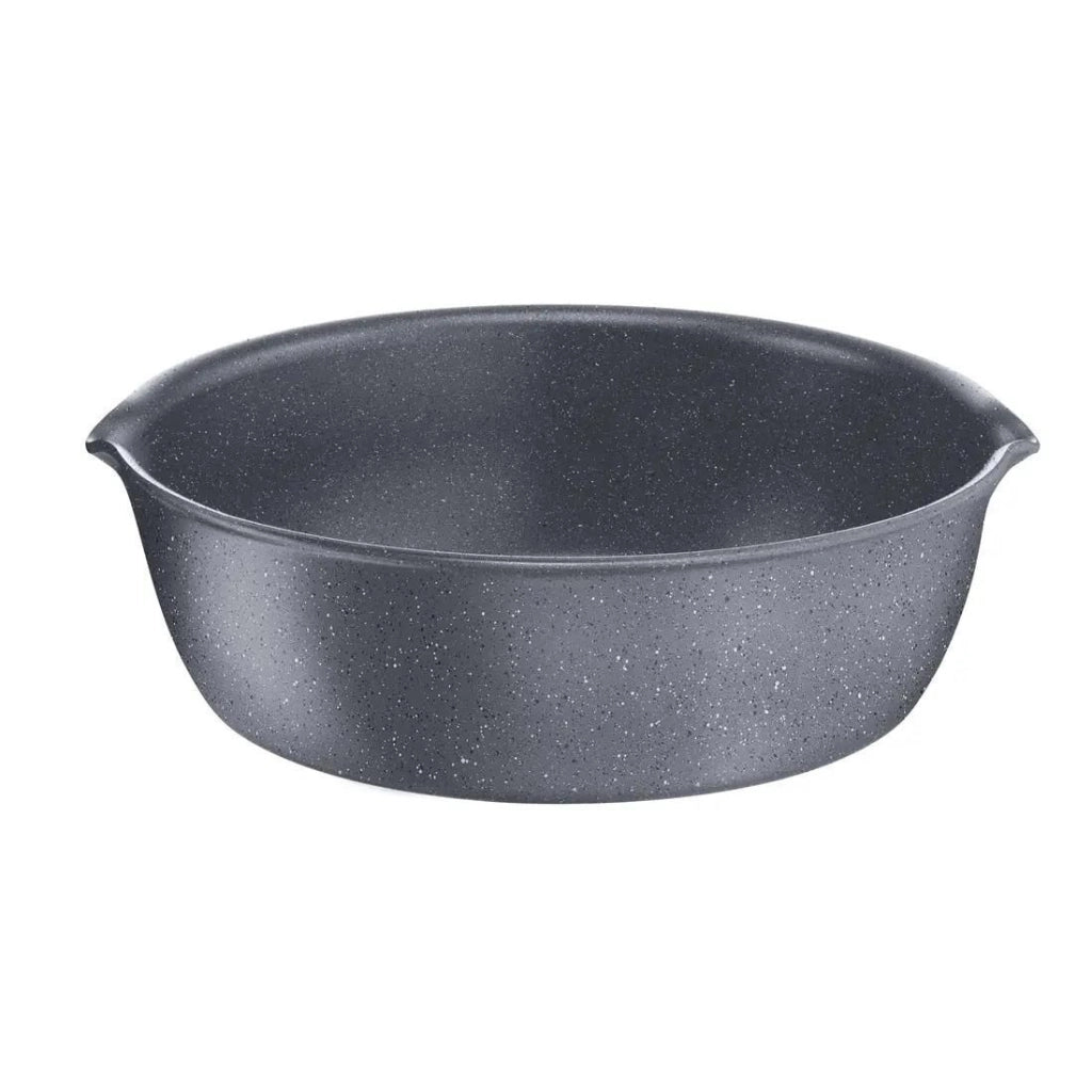 Lagostina Ingenio Mineralis Green Padella Multiuso Ø 26 cm, Padella in Alluminio 100% Riciclato, per Gas, Forno e Induzione, con Indicatore di Cottura, Utilizzabile con Manico Amovibile