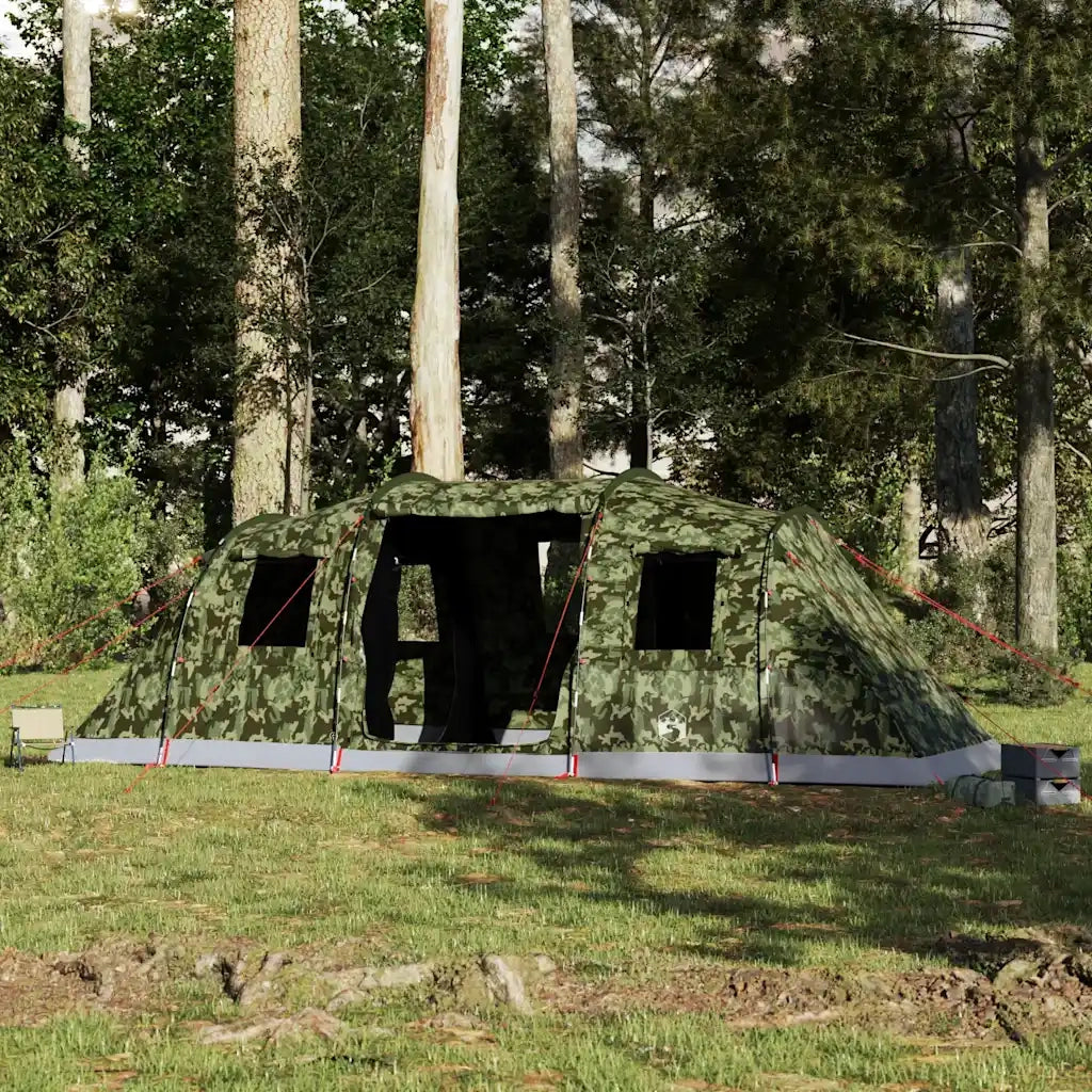 Tenda Familiare a Tunnel per 6 Persone Mimetica Impermeabile 4009421