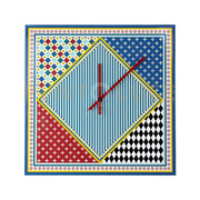 OROLOGIO GRANDE 50X50 DECOR IN CRISTALLO ACRILICO DECORATO DISEGNO FOULARD