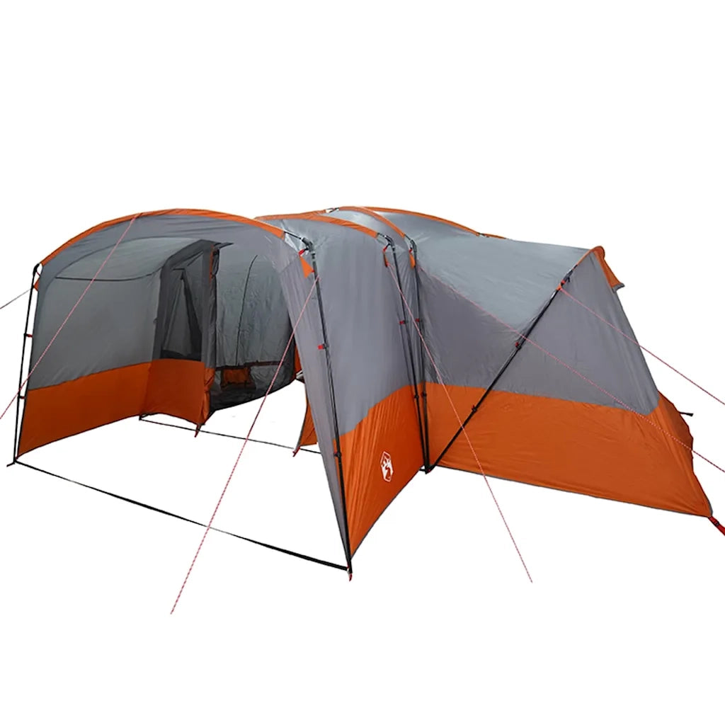 Tenda per famiglie 12 persone con tetto Grigio e arancione