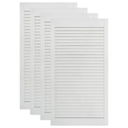 Set di 4 ante in legno massello di pino ante a persiana ante per armadi ante per scaffali rivestimento per armadi guardaroba bianco 99,3 x 39,4 cm 02_0003935
