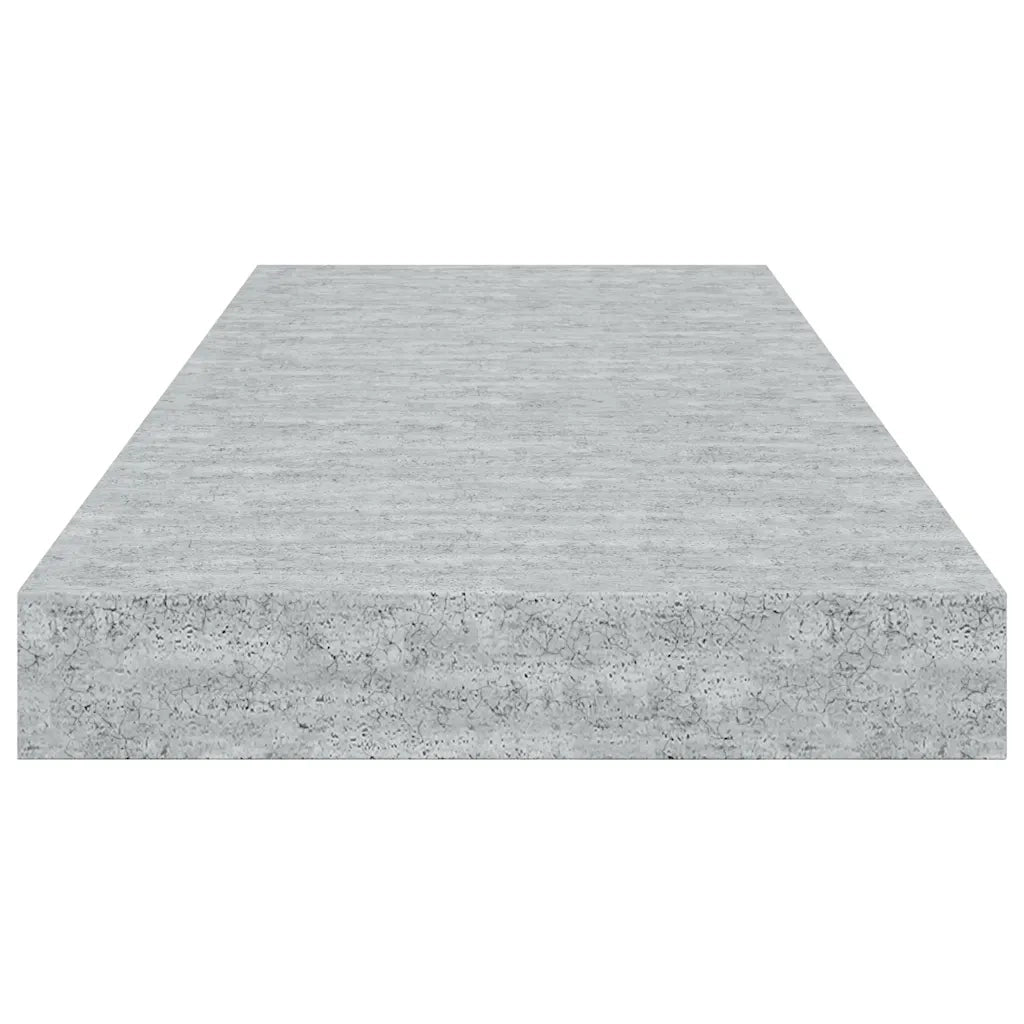 2 pz Scaffali a Parete | Ripiano a parete | Mensole a Parete Grigio Cemento 60x23,5x3,8 cm in MDF