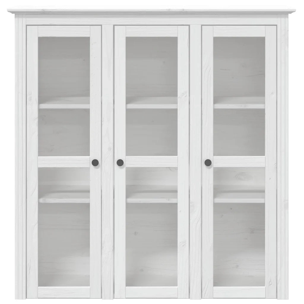 Credenza BODO 115,5x43x200,5 cm Legno Massello di Pino Bianco 3206451