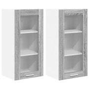 Armadio pensile | Mobile da Cucina con porta 2 pz Grigio Sonoma 40 x 31 x 80 cm