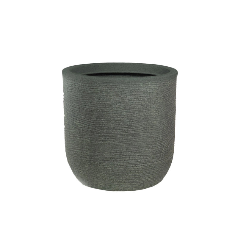 Vaso in resina da esterno interno per piante cilindro di design d.35x34h Raffaello Verde