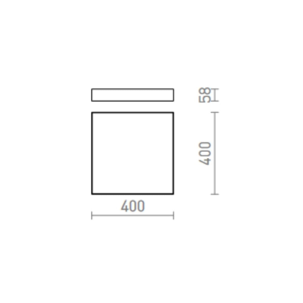 Plafoniera LARISA SQ 40 da soffitto bianco  230V LED 50W  3000K