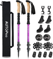 Stecchi da Nordic Walking, bastoni da passeggio, bastoni da passeggio regolabili, bastoni da trekking telescopici in alluminio 7075 con tampone in gomma per signore e signori, trekking (blu scuro)