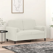 Cuscini Decorativi 2 pz Crema Ã˜15x50 cm in Velluto