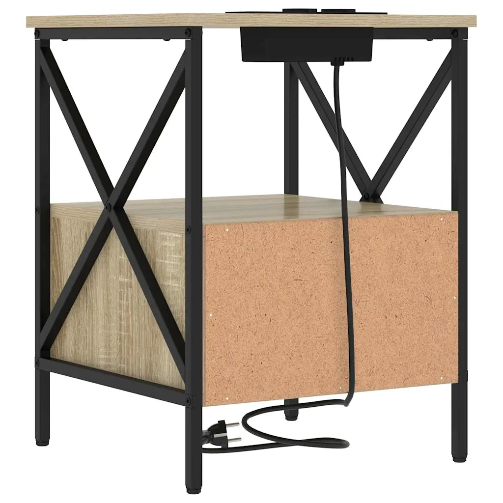 vidaXL Armadio da Notte con cassetto rovere sonoma 41.5 x 40.5 x 55 cm