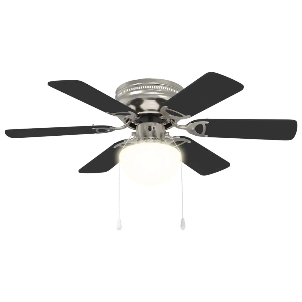 Ventilatore da soffitto con luce Ø 82 cm Nero 42035662
