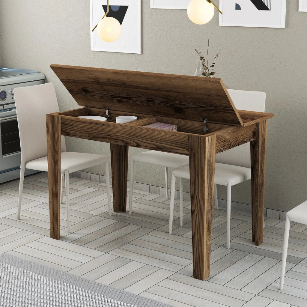 Fosciana, Tavolo Fisso 6 Posti, 110x72x75h cm Marrone Noce