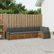 Set divano sezionale con cuscino 6 pcs Naturale e Antracite 3384428