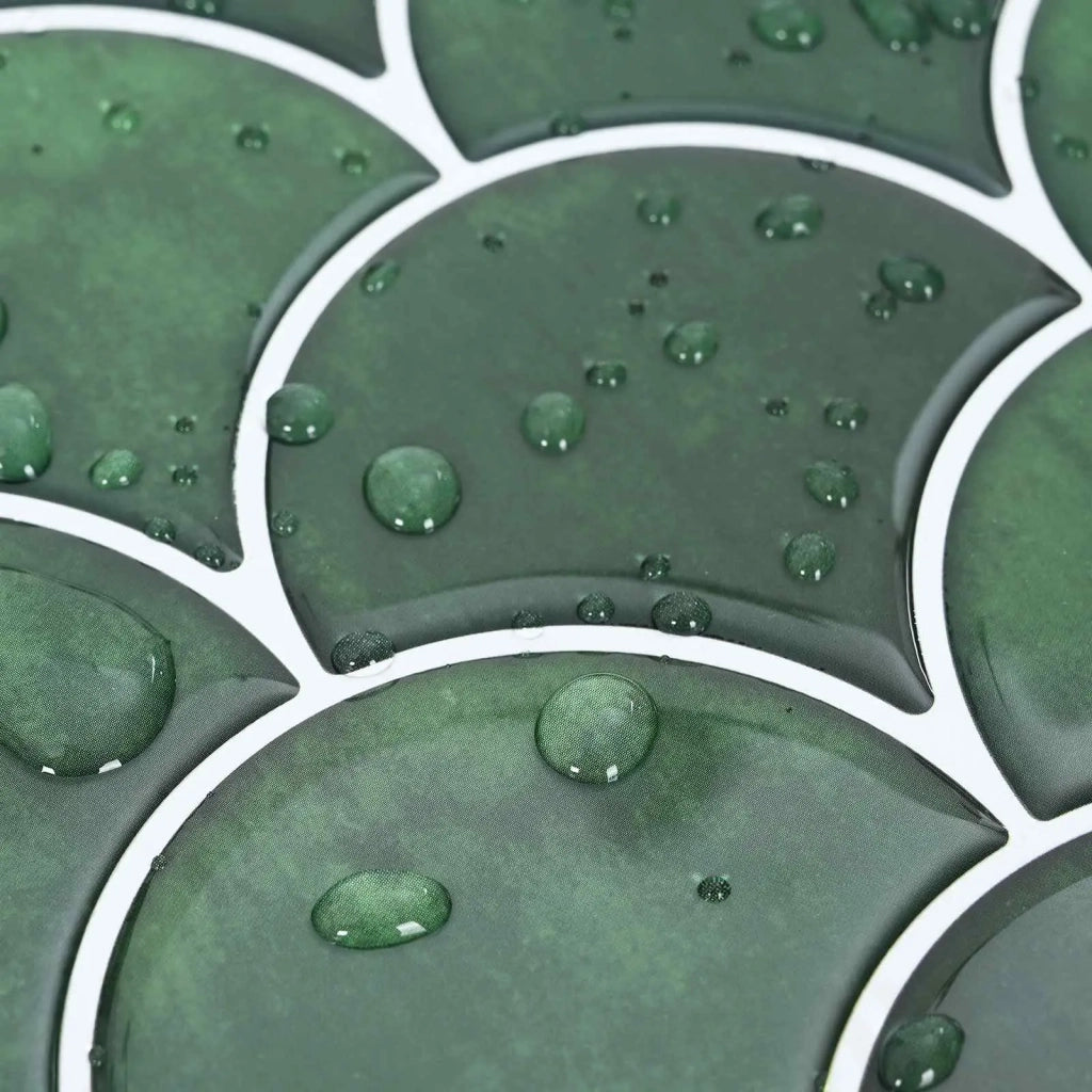Piastrella a scaglie di pesce 50 pcs Verde Scuro 30 x 30 cm