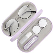 Casella per occhiali e lenti a contatto 2 in 1 - Color lilac - Protezione per occhiali e lenti - Adatto per uomo e donna