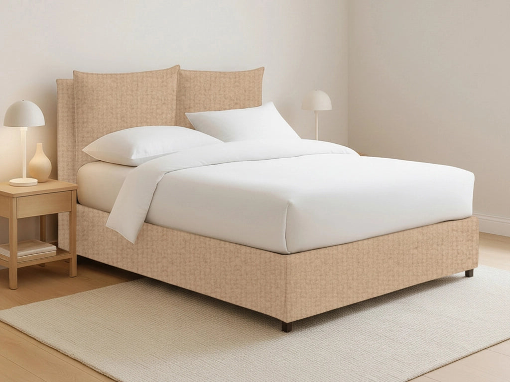Formby, Letto Matrimoniale Sfoderabile Made in Italy, Beige