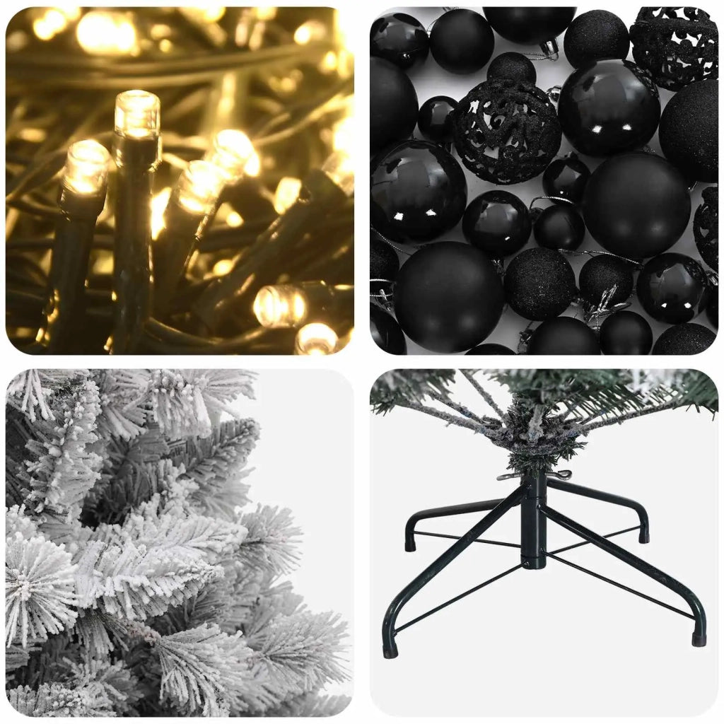 Albero di Natale Artificiale con Palline 120 cm 150 LED 3465579