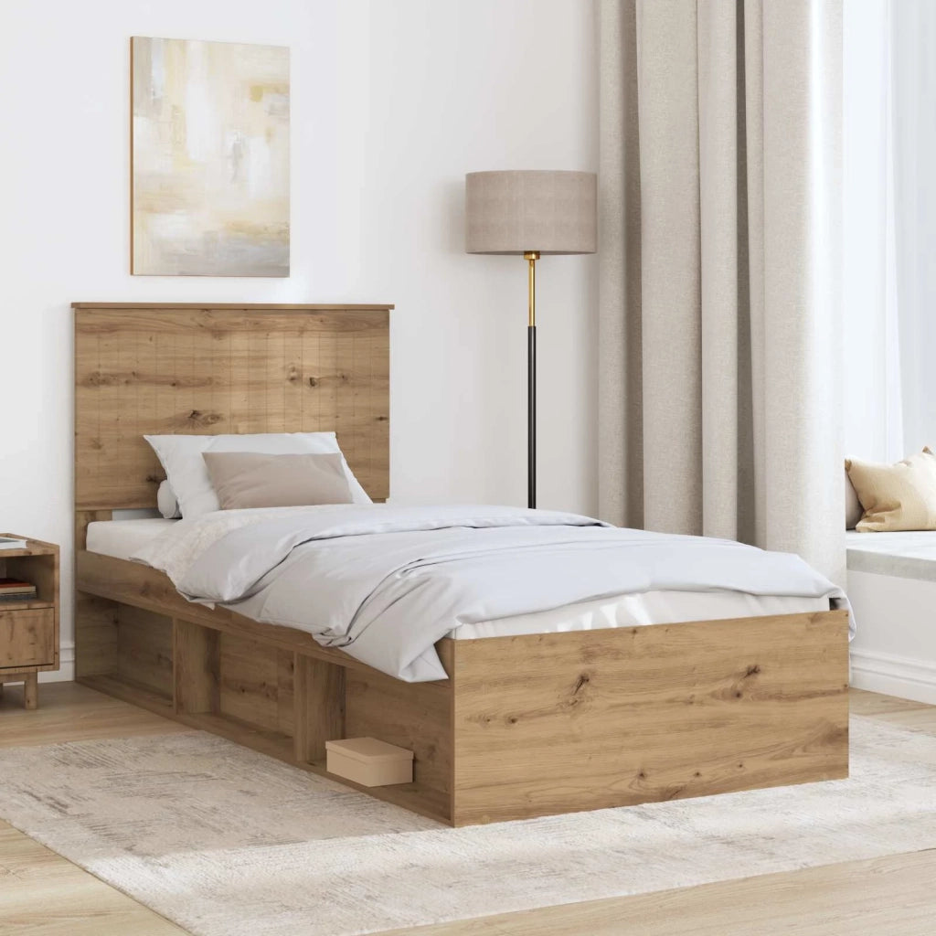 Struttura del letto con testiera Rovere Artigianale 90 x 200 cm