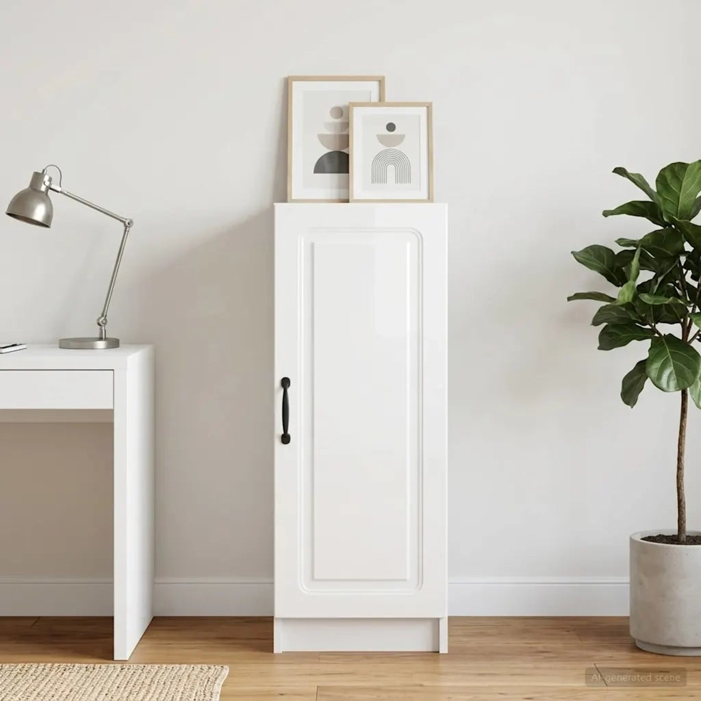 Credenza Bianco Lucido 33 x 34,5 x 87 cm Legno ingegnerizzato 895749