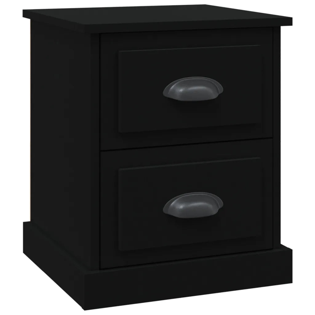 Comodino | Armadio da Notte | Mobiletto da notte Nero 39x39x47,5 cm in Legno Multistrato