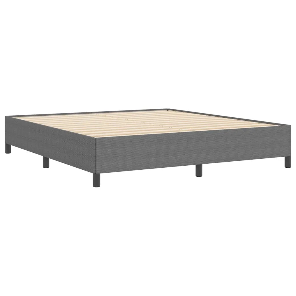 Letto a molle Grigio Chiaro 180 x 200 cm Tessuto in Cords 42006982