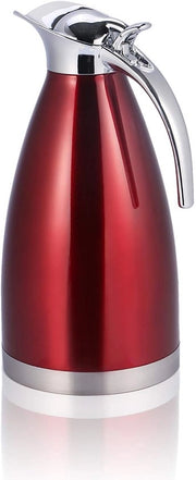 Termos 2 Litri - Doppio Strato Isolante - Acciaio Inossidabile - Caffè/Tea - Disponibile in Rosso/Argento/Azzurro/Oro - Peso Leggero 760g - Termos