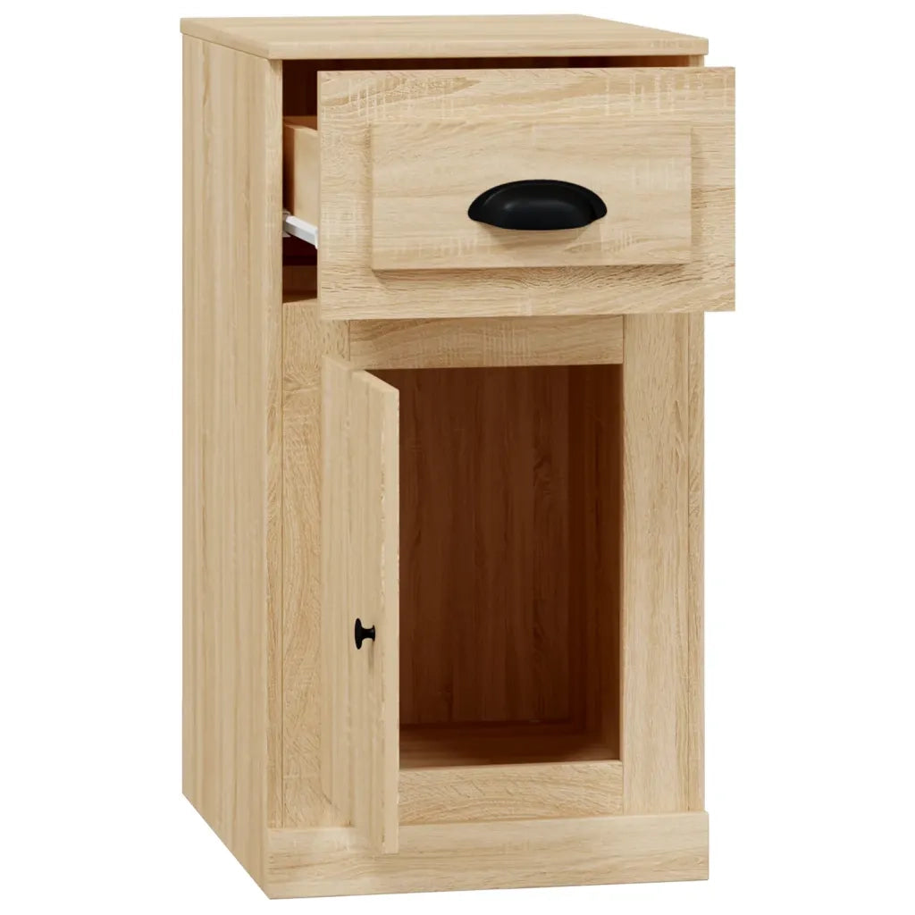 Mobiletto laterale con cassetto ergonomico contenitore 40 x 50 x 75 cm legno composito rovere Sonoma 02_0048270