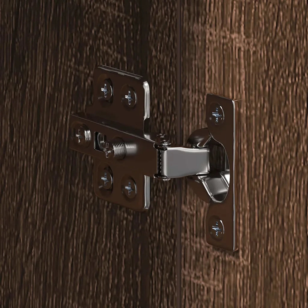 Mobiletto per specchio da bagno con porta TULUM Rovere Marrone