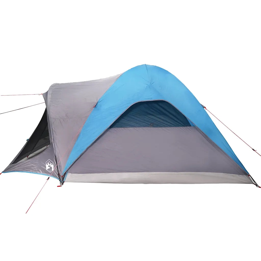 vidaXL Tenda Familiare a Tunnel per 6 Persone Blu Impermeabile