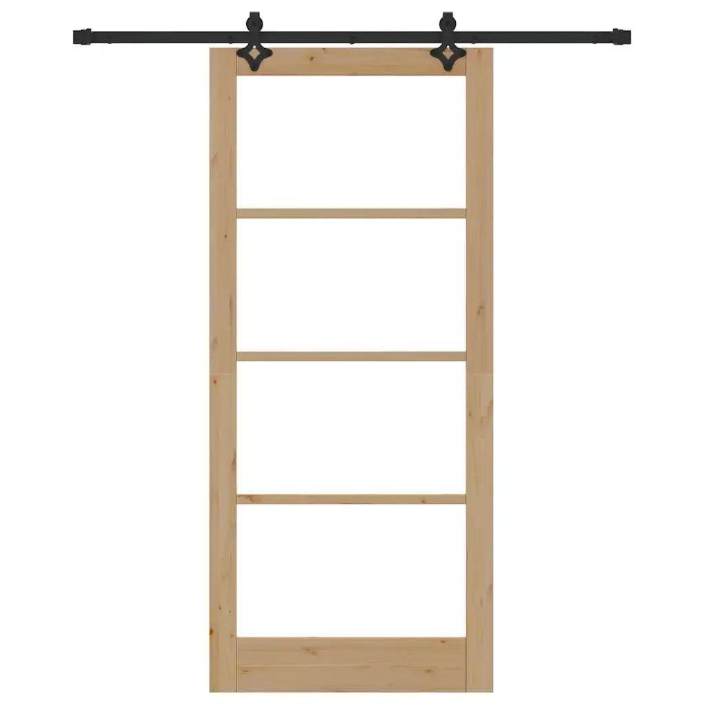 Porta scorrevole ORKDAL Naturale e Nero 93 x 211 cm 3332177